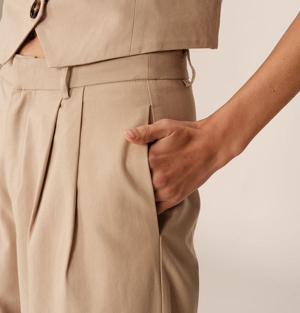 Grace and Mila Peter Tailored Trousers Beige