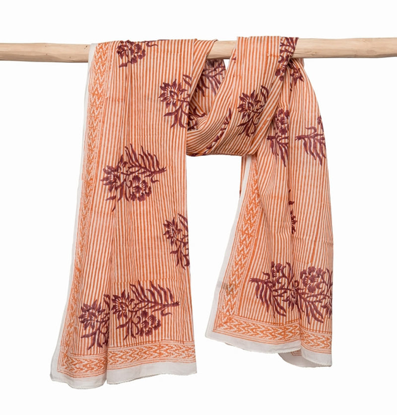 100% Organic Cotton Cruise Scarf Orange