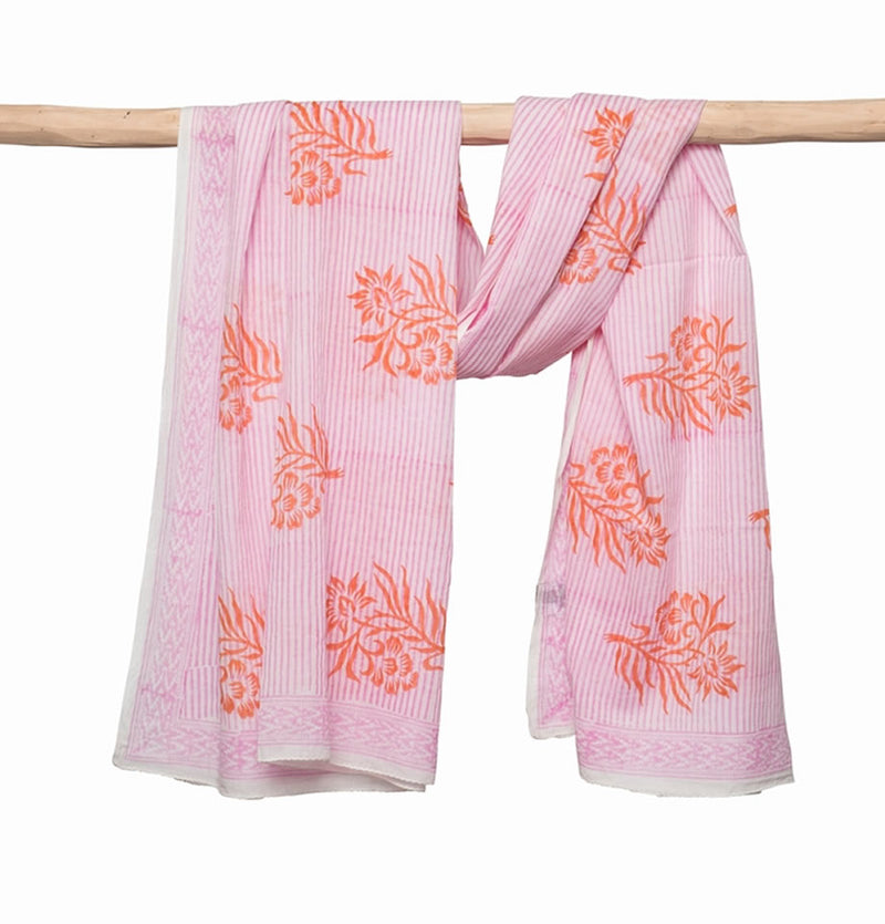 100% Organic Cotton Cruise Scarf Pink