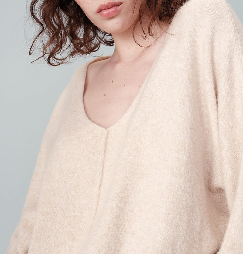 Grace and Mila Nadir Wool Mix Jumper Beige