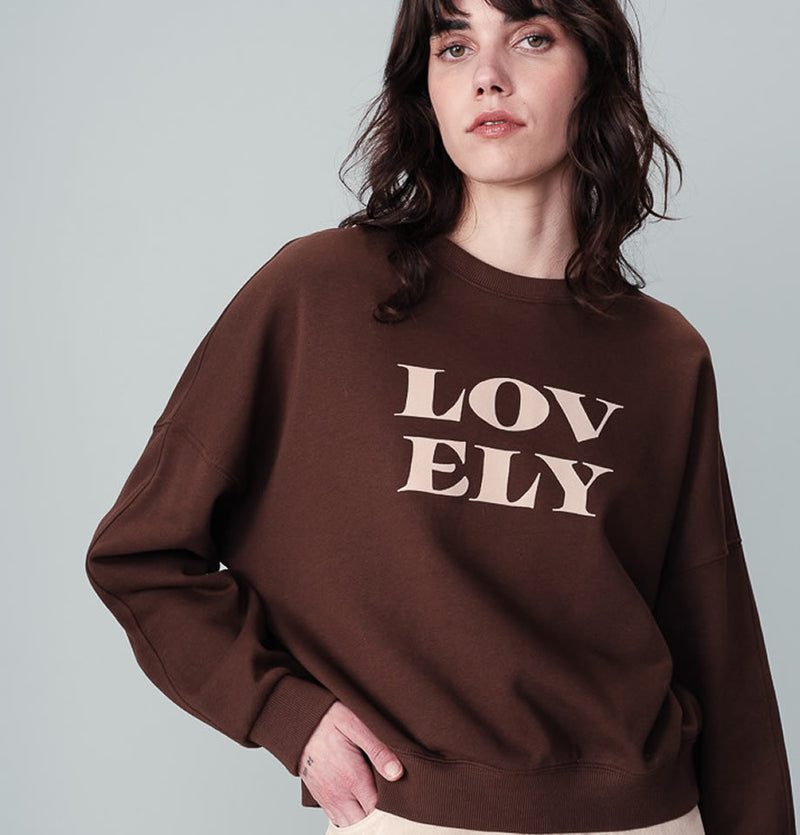 Grace and Mila LOVELY Sweatshirt Chocolate