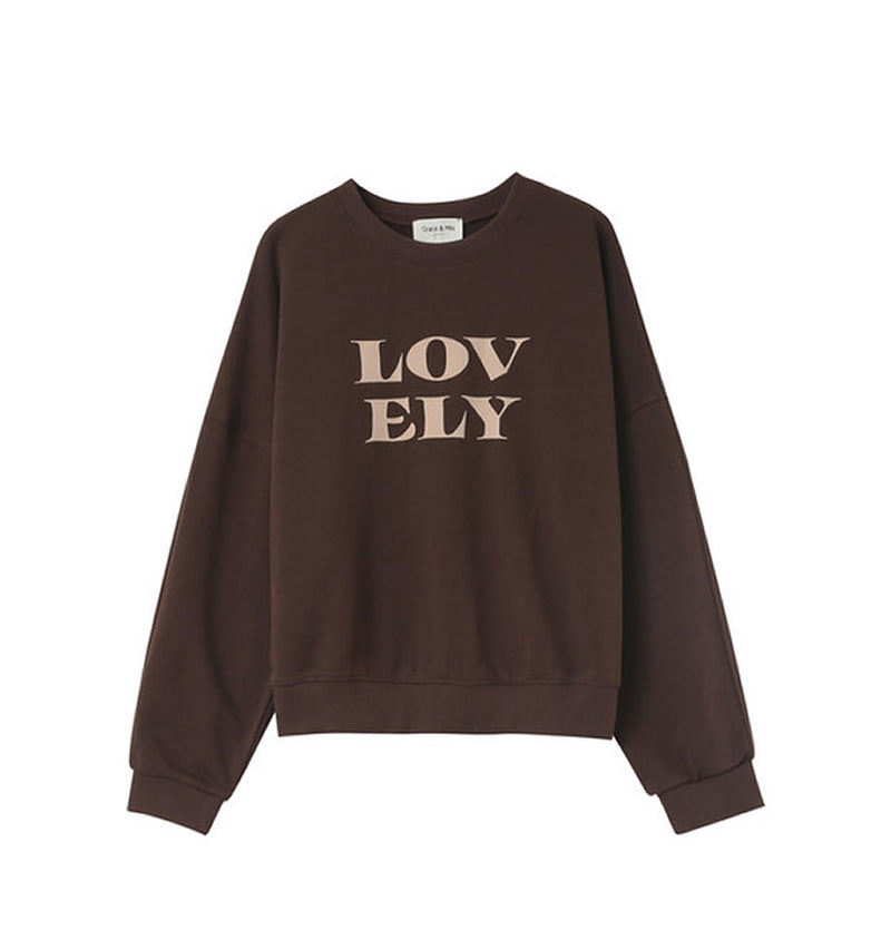 Grace and Mila LOVELY Sweatshirt Chocolate