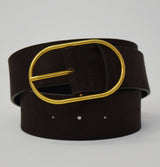 Grace and Mila Nicetas Suede Belt Anthracite