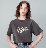 Grace and Mila Paris at Night Cotton T-Shirt Anthracite