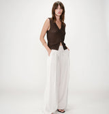 Grace and Mila Wally Linen and Tencil Trousers Sable