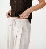 Grace and Mila Wally Linen and Tencil Trousers Sable
