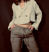 La Bottega di Brunella Bolero Linen Jacket