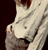 La Bottega di Brunella Bolero Linen Jacket