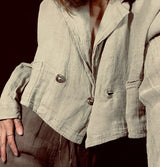 La Bottega di Brunella Bolero Linen Jacket