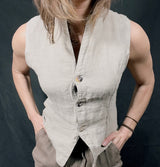 La Bottega di Brunella Cezane Linen Gilet