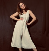 La Bottega di Brunella Tuta Linen Jumpsuit Naturale