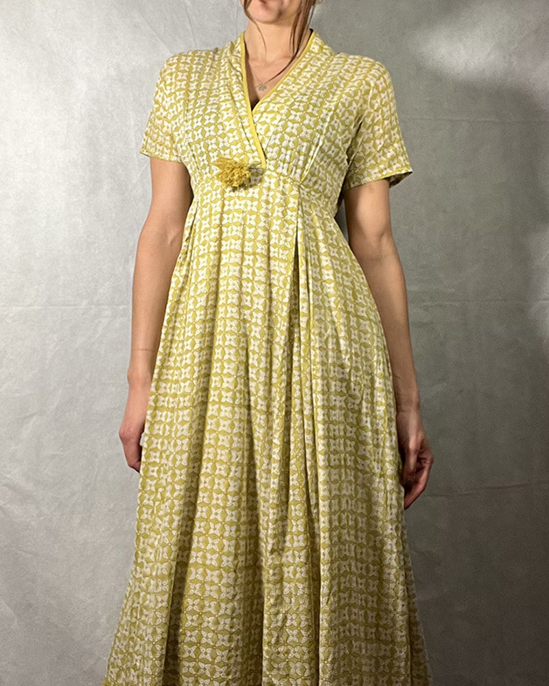 Zen Ethic Raj Organic Cotton Dress Ochre