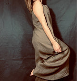 Blueberry Linen Jumpsuit Chocolate