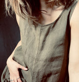 Blueberry Linen Jumpsuit Chocolate