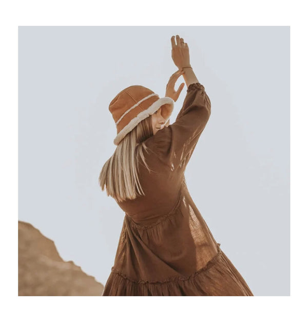 Emu Australia Sheepskin Bucket Hat Chestnut