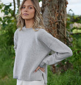 Fisherman Out Of Ireland Blanket Stitch Mushroom Jumper