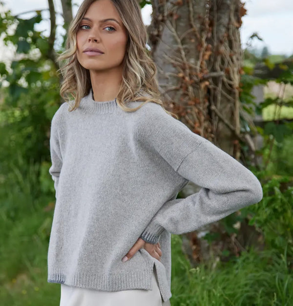 Fisherman Out Of Ireland Blanket Stitch Mushroom Jumper