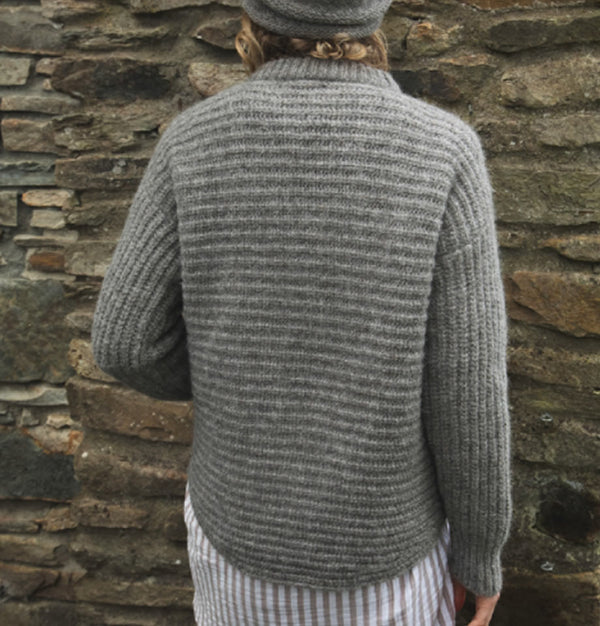Fisherman Out Of Ireland Chunky Ribbed Jumper Smoke
