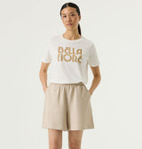 Garcia Bella Fiore Off White Cotton T-Shirt