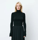 Grace and Mila Alfred Nero Ribbed Roll Neck Sweater