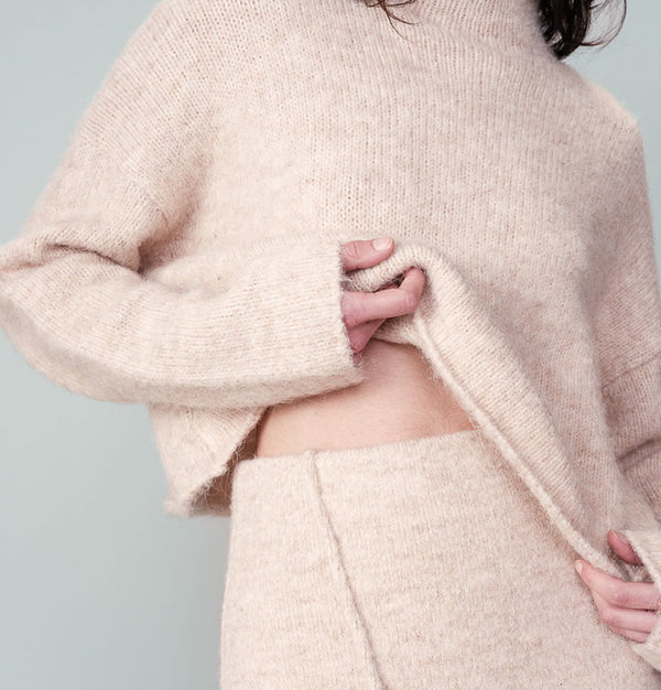 Grace and Mila Nassim Wool Mix Jumper Beige