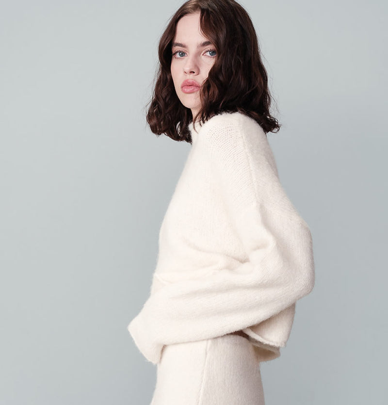 Grace and Mila Nassim Wool Mix Jumper Ecru