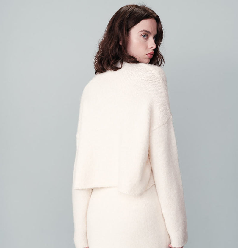 Grace and Mila Nassim Wool Mix Jumper Ecru