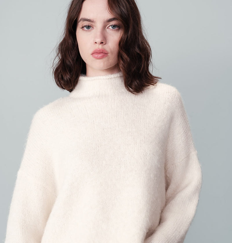 Grace and Mila Nassim Wool Mix Jumper Ecru