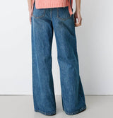 Grace and Mila High Waist Wide Leg Julian Jeans Vintage Blue