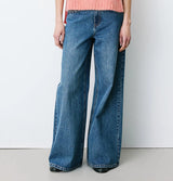 Grace and Mila High Waist Wide Leg Julian Jeans Vintage Blue