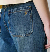 Grace and Mila High Waist Wide Leg Julian Jeans Vintage Blue