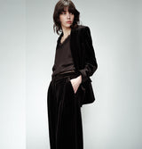 Grace and Mila 'Olive' Velvet Trousers in Black