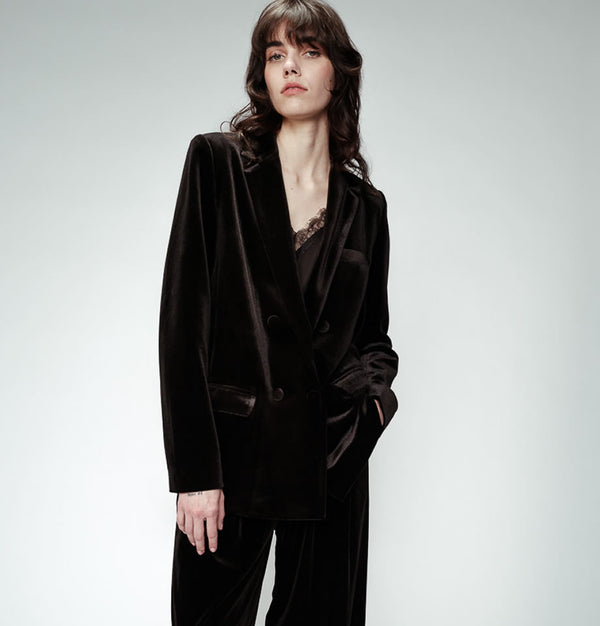 Grace and Mila Odile Black Velvet Jacket