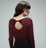 Grace and Mila Olga Sweater in Bordeaux