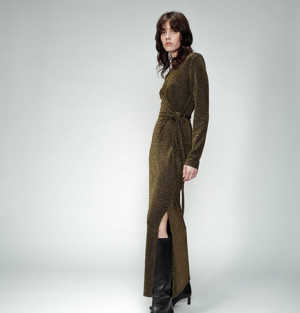 Grace and Mila Olympiade Gold Long Sleeve Dress