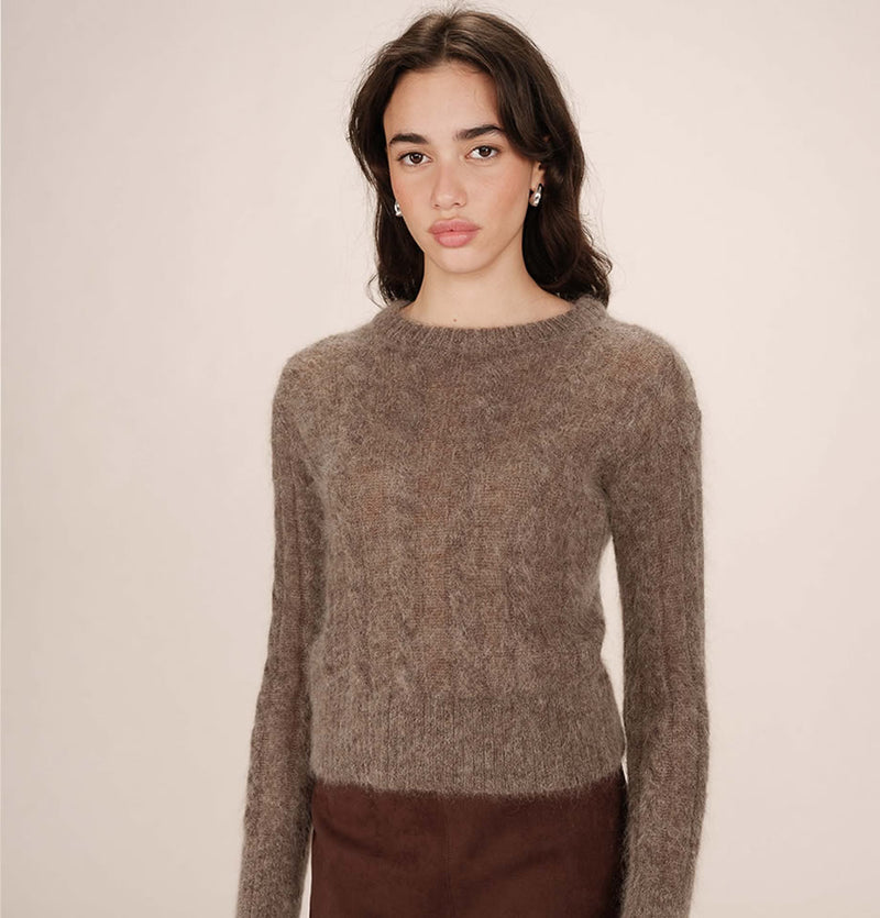Grace and Mila Sabin Taupe Sweater