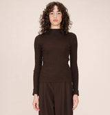 Grace and Mila Saturday Chocolate Ribbed Jumper