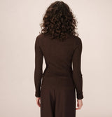 Grace and Mila Saturday Chocolate Ribbed Jumper