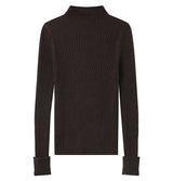 Grace and Mila Saturday Chocolate Ribbed Jumper