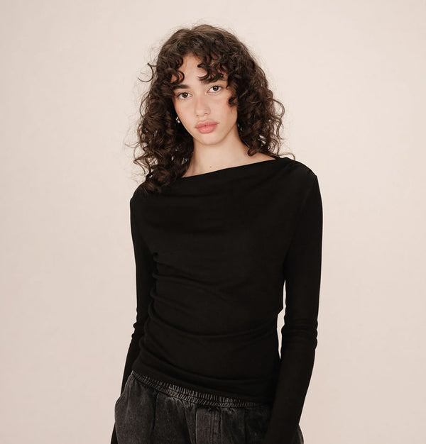 Grace and Mila Sioux Long Sleeve Top Black