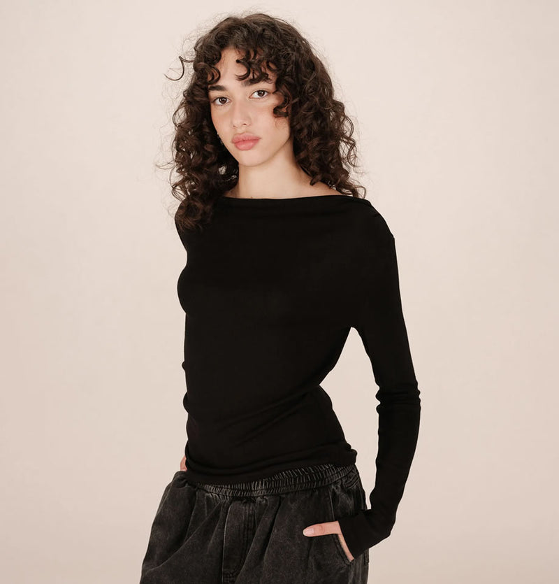 Grace and Mila Sioux Long Sleeve Top Black
