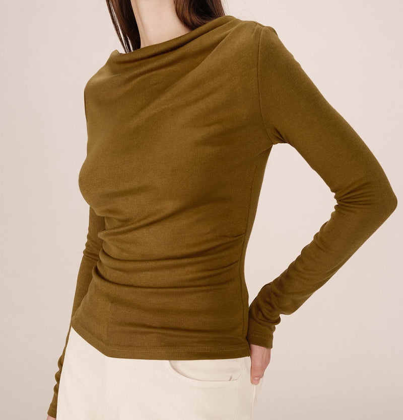 Grace and Mila Sioux Long Sleeve Top Olive