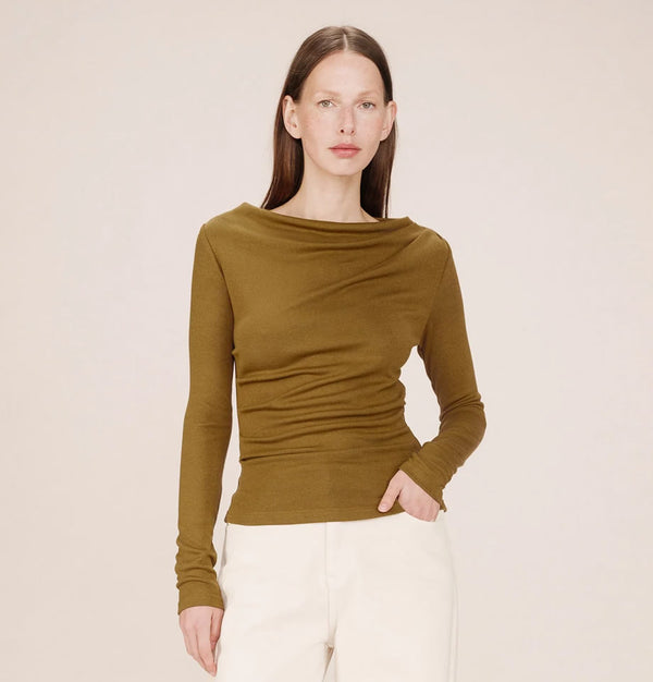 Grace and Mila Sioux Long Sleeve Top Olive