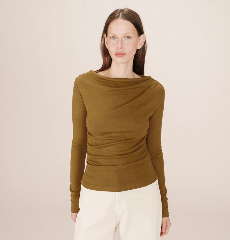 Grace and Mila Sioux Long Sleeve Top Olive