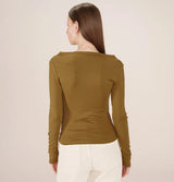 Grace and Mila Sioux Long Sleeve Top Olive
