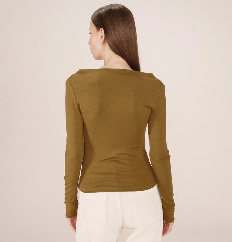 Grace and Mila Sioux Long Sleeve Top Olive