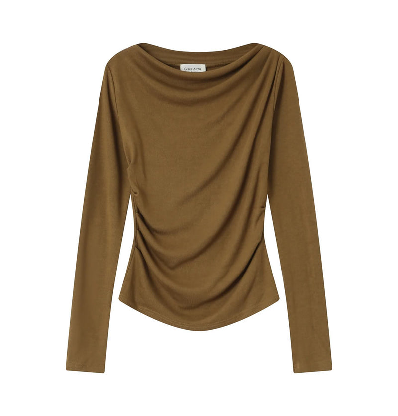 Grace and Mila Sioux Long Sleeve Top Olive