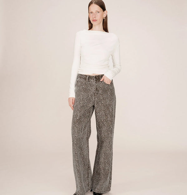 Grace and Mila Socca Jeans Leopard Print