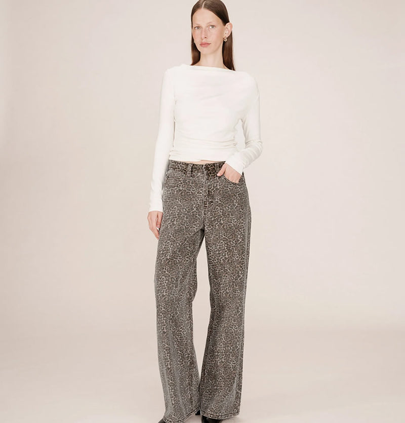 Grace and Mila Socca Jeans Leopard Print