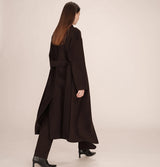 Grace and Mila Stone Maxi Coat Chocolate